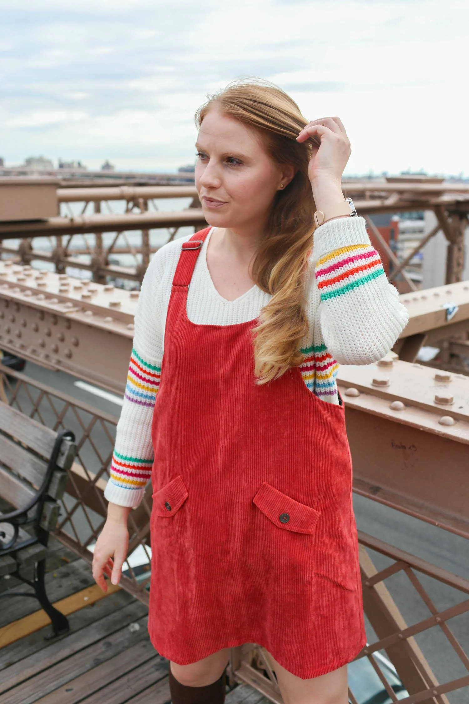 How to Style Pinafore Jumper and Overall Dresses for Fall